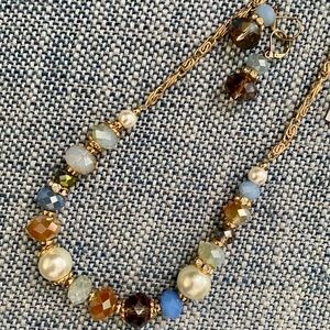 Colorful Beaded Necklace w/ earrings